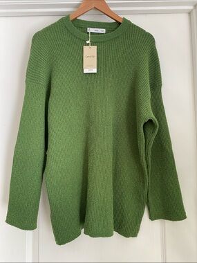 Mango Green Crewneck Sweater
